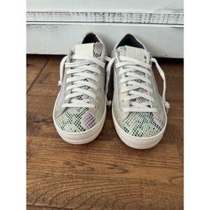 P448 John Sneakers Metallic Silver Pearl | Made in Italy Size 37 US 6.5 7